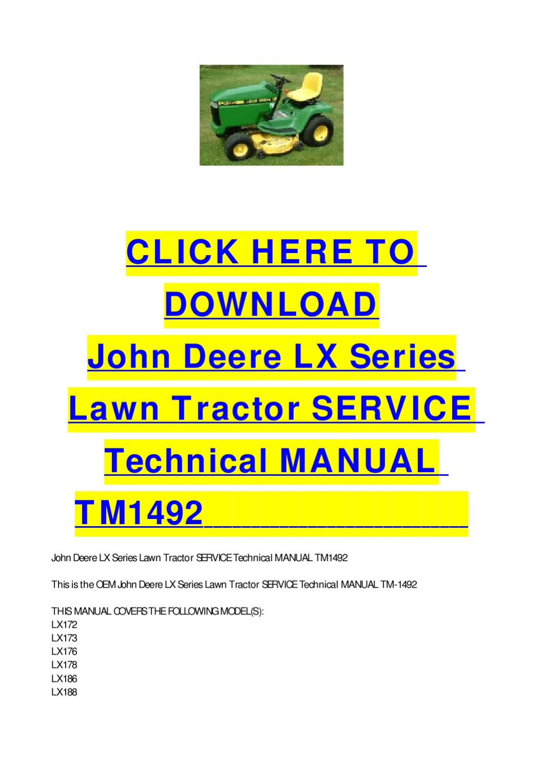 John Deere Manuals To Increase Your Vehicle Engine Performance